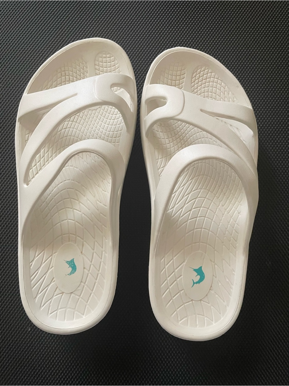 Reel Legends White Women's Slide Sandals with Contoured Footbed